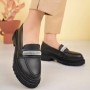 Kadın Siyah walencia Tokalı Kalın Tabanlı Loafer Ayakkabı -54