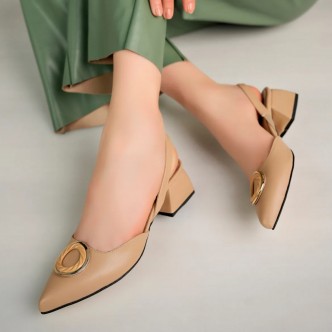 MODAPAPUÇ Jerry Kadın Sivri Burun Arkası Açık Klasik Topuklu Ayakkabı
